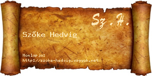 Szőke Hedvig névjegykártya